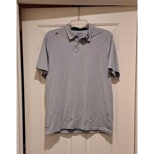 Rhone Men's Reign Performance Grey Polo Shirt Size Medium